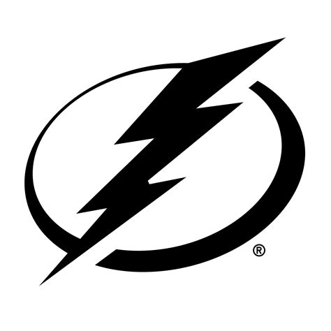 tampa bay lightning logo black and white